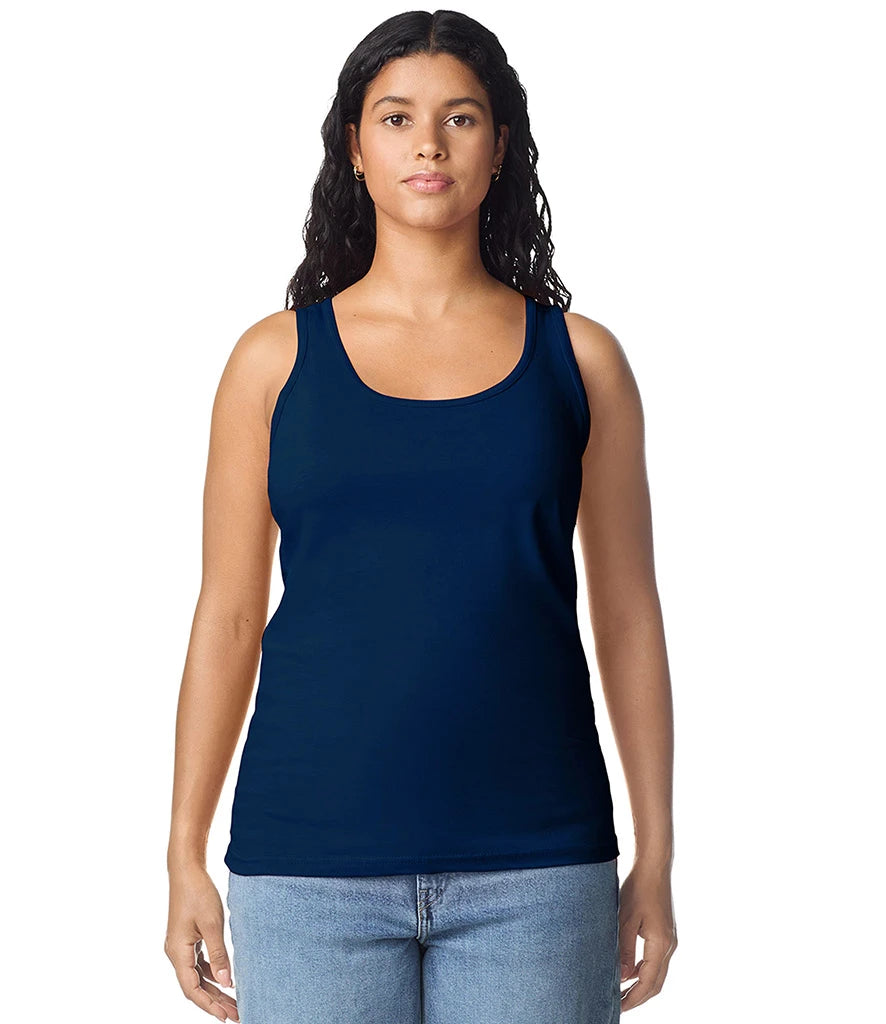 Gildan GD77 Ladies SoftStyle Tank Top in Navy