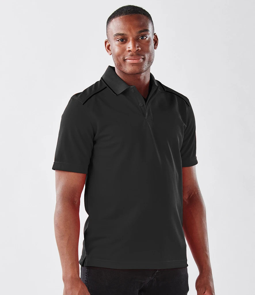 Stormtech GPX5 Endurance HD Polo Shirt in Black/Dolphin