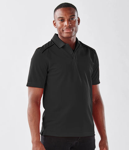 Stormtech GPX5 Endurance HD Polo Shirt in Black/Dolphin