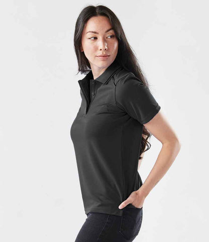 Stormtech GPX5W Ladies Endurance HD Polo Shirt in Black/Dolphin