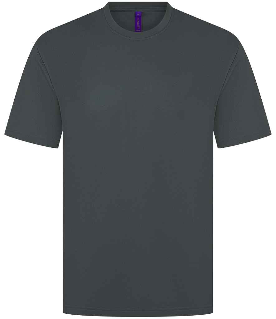 Henbury H075 Coolplus t-shirt Charcoal