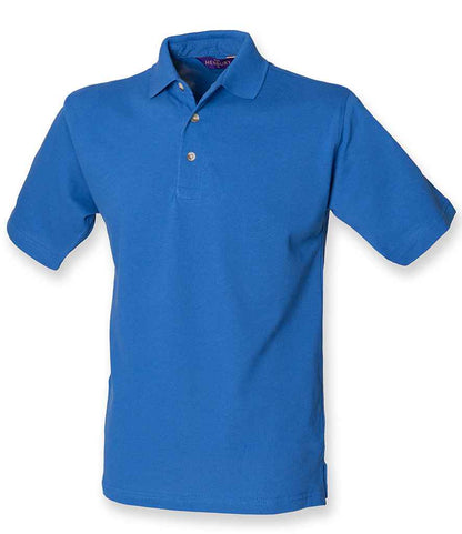 Henbury H100 Classic Heavy Cotton Piqué Polo Shirt in Royal Blue