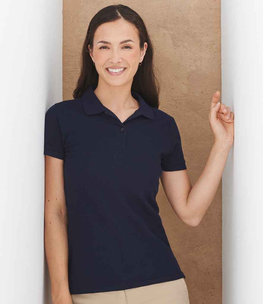 Henbury H102 Ladies Modern Fit Cotton Piqué Polo Shirt in Navy