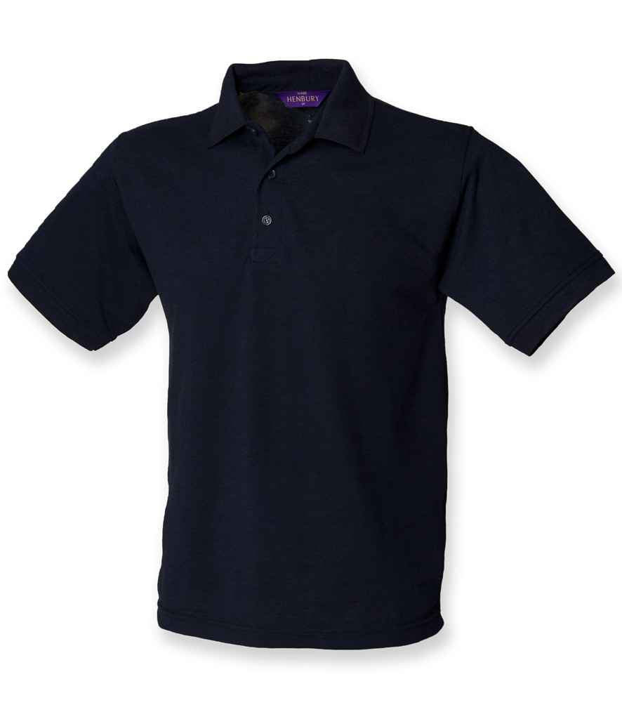 Henbury H400 Heavy Poly/Cotton Piqué Polo Shirt in Navy