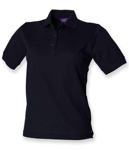 Henbury H401 Ladies Poly/Cotton Piqué Polo Shirt in Navy