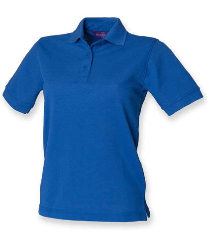 Henbury H401 Ladies Poly/Cotton Piqué Polo Shirt in Royal Blue