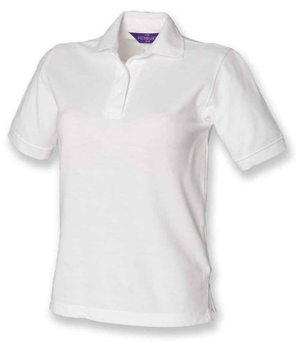 Henbury H401 Ladies Poly/Cotton Piqué Polo Shirt in White