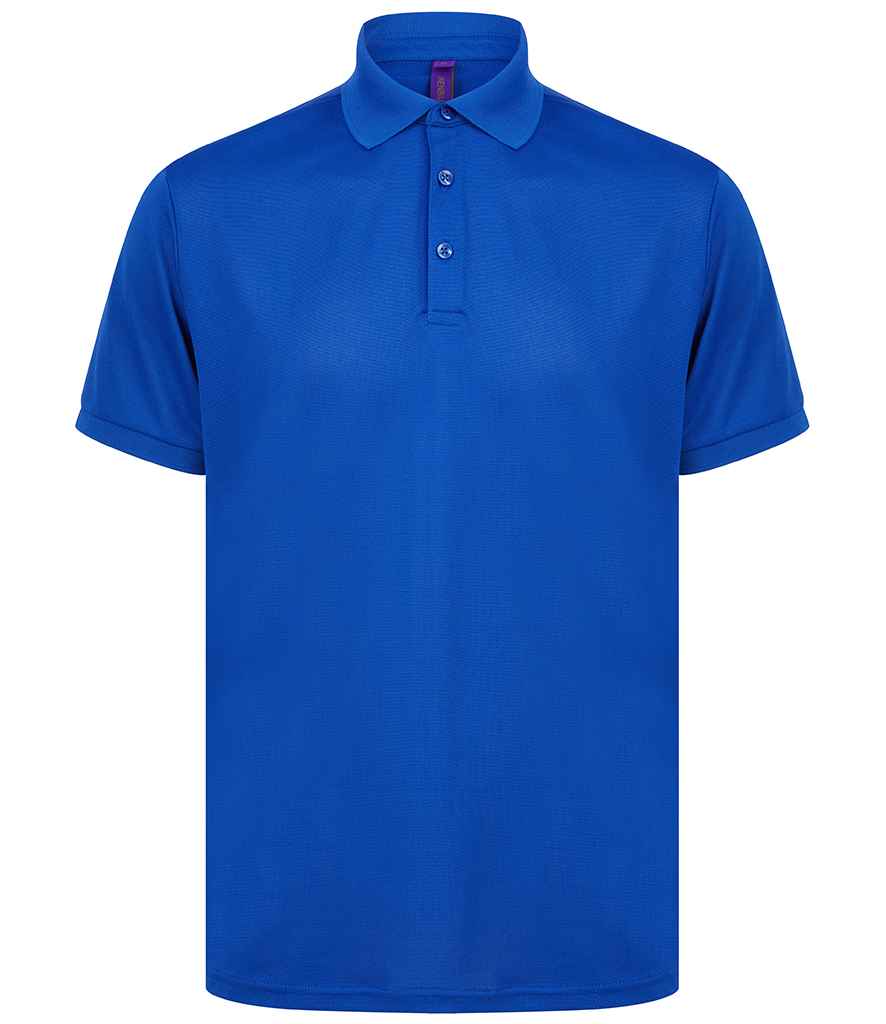 Henbury H465 Recycled Polyester Piqué Polo Shirt in Royal Blue