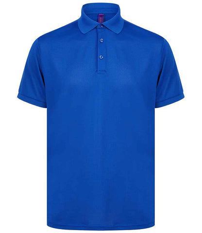 Henbury H465 Recycled Polyester Piqué Polo Shirt in Royal Blue