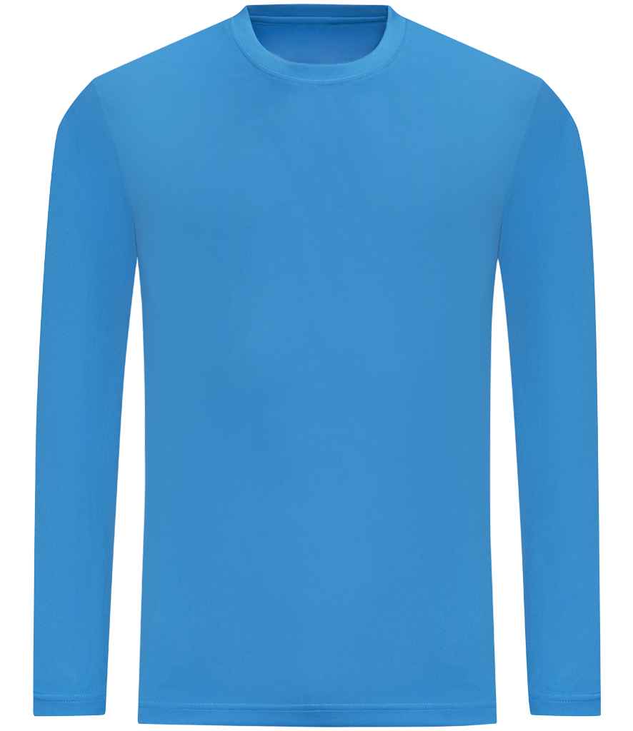 Just Cool JC002 Cool Long Sleeve Wicking T-Shirt in Sapphire Blue