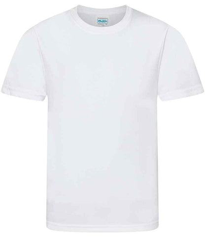 Just Cool JC020B Kids Cool Smooth T-Shirt in Arctic White