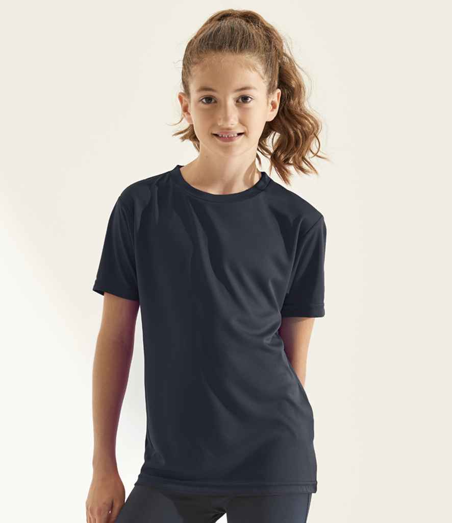 Just Cool JC020B Kids Cool Smooth T-Shirt in French Navy