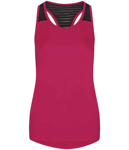 Just Cool JC027 AWDis Ladies Cool Smooth Workout Vest in Hot Pink