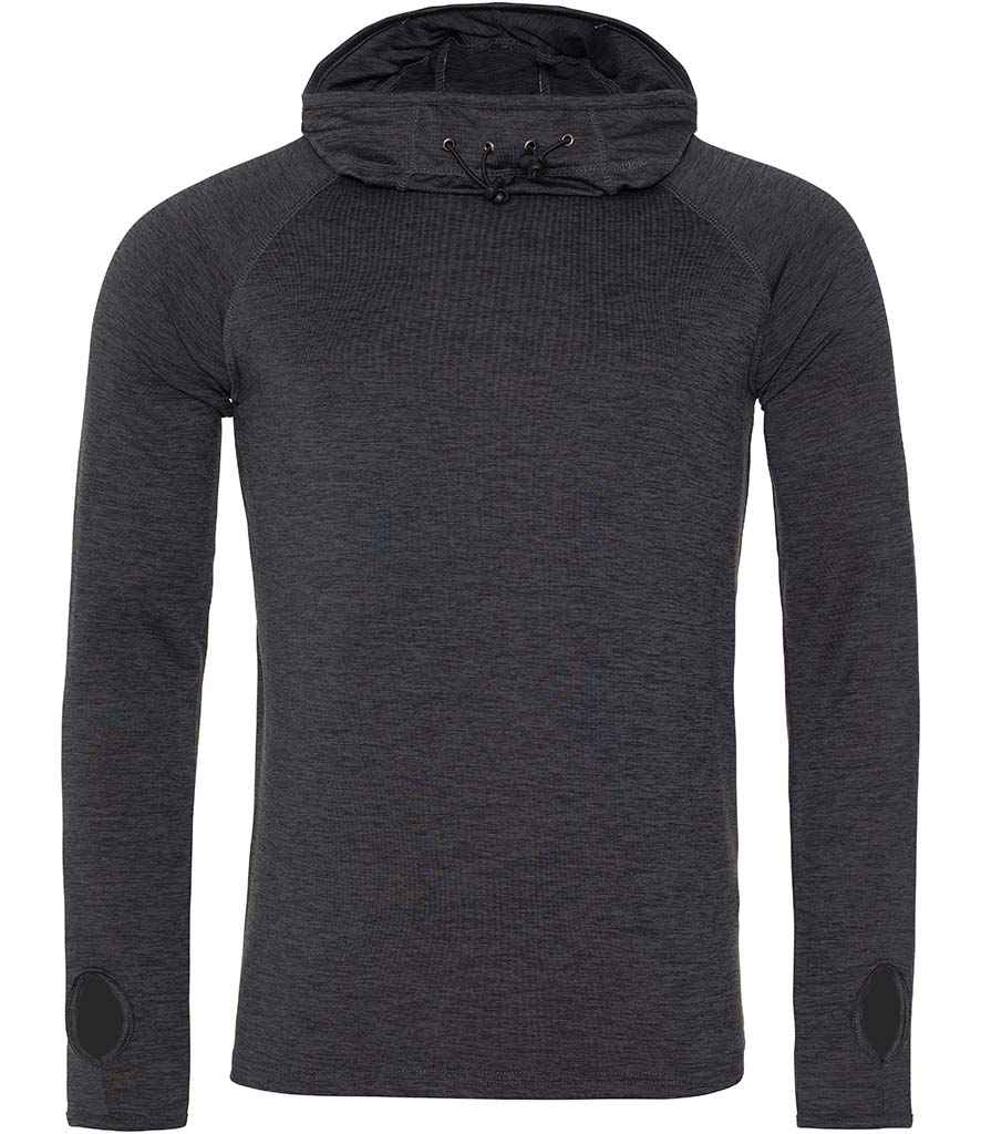 Just Cool JC037 Cool Cowl Neck Top in Black Slate Melange