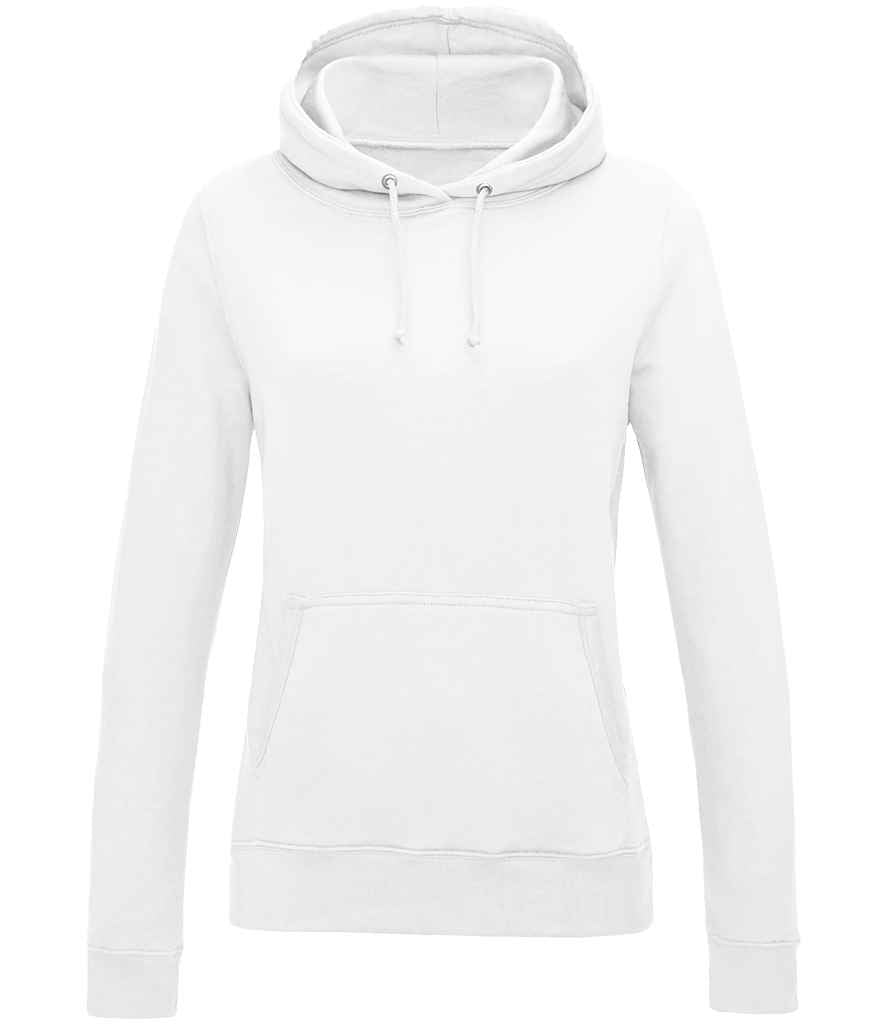 Just Hoods JH001F AWDis Ladies College Hoodie in Arctic White