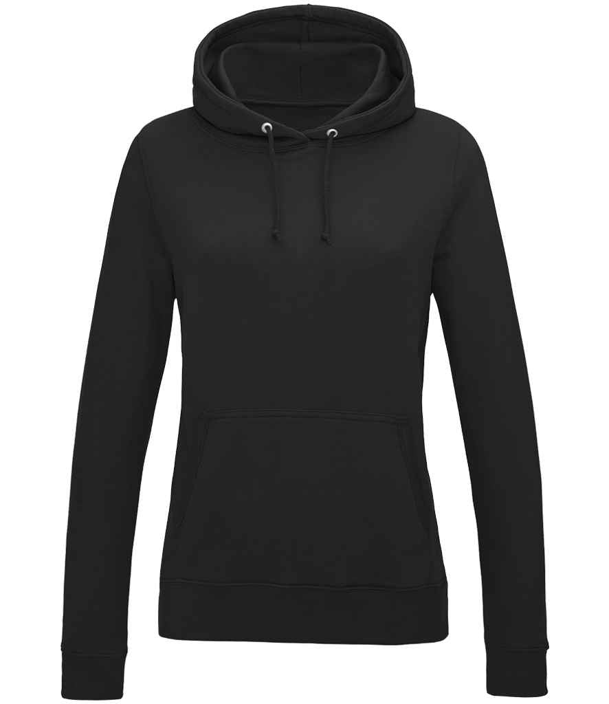 Just Hoods JH001F AWDis Ladies College Hoodie in Jet Black