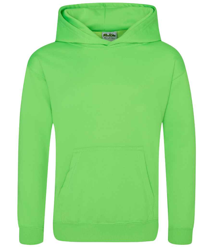 Just Hoods JH004B Kids Electric Hoodie in Electric Green