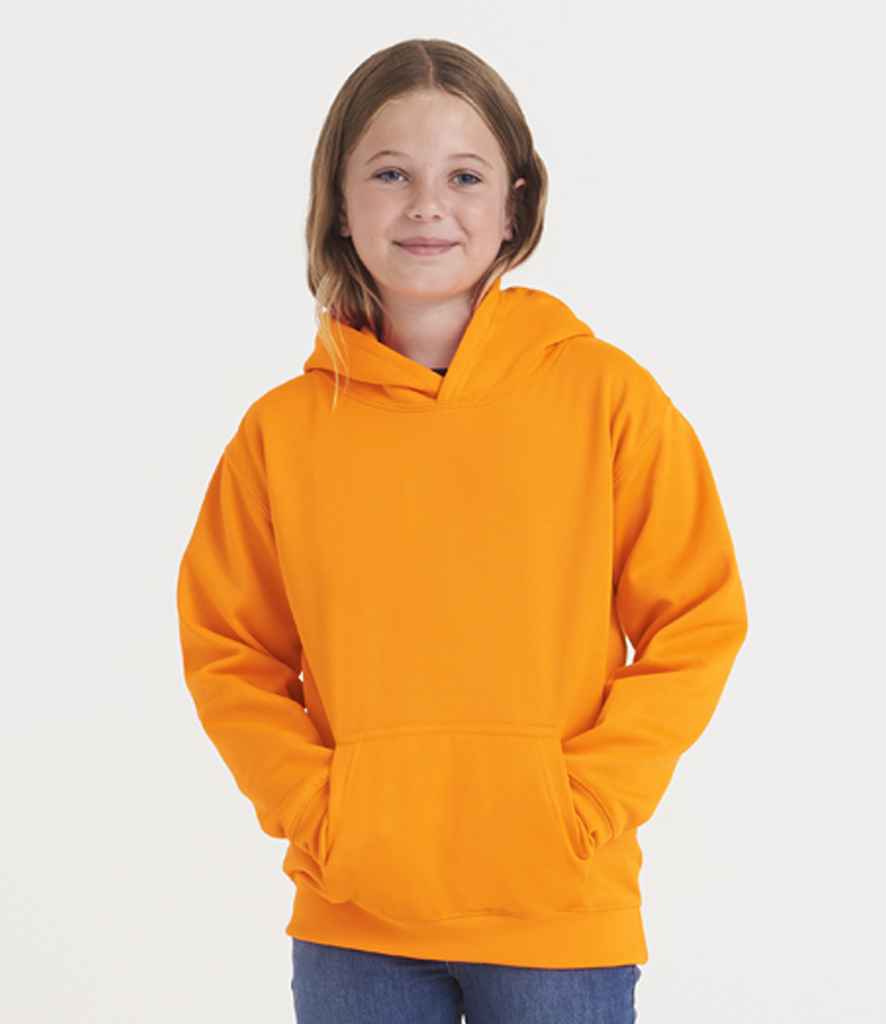 Just Hoods JH004B Kids Electric Hoodie in Electric Orange