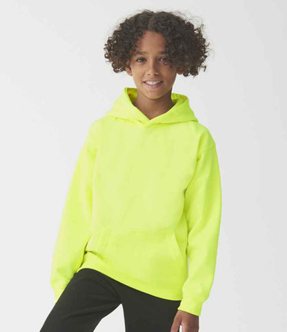 Just Hoods JH004B Kids Electric Hoodie in Electric Yellow