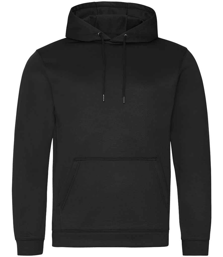 Just Hoods JH006 Sports Polyester Hoodie in Jet Black