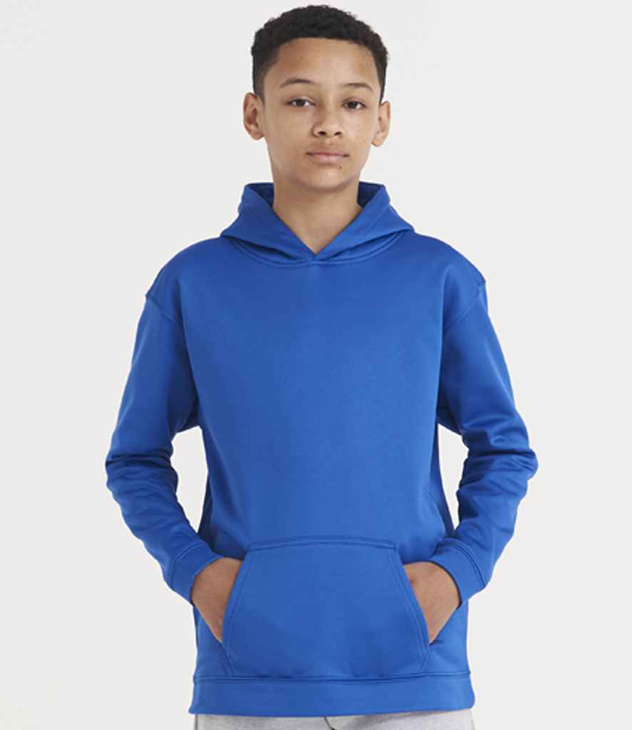Just Hoods JH006B Kids Sports Polyester Hoodie in Royal Blue