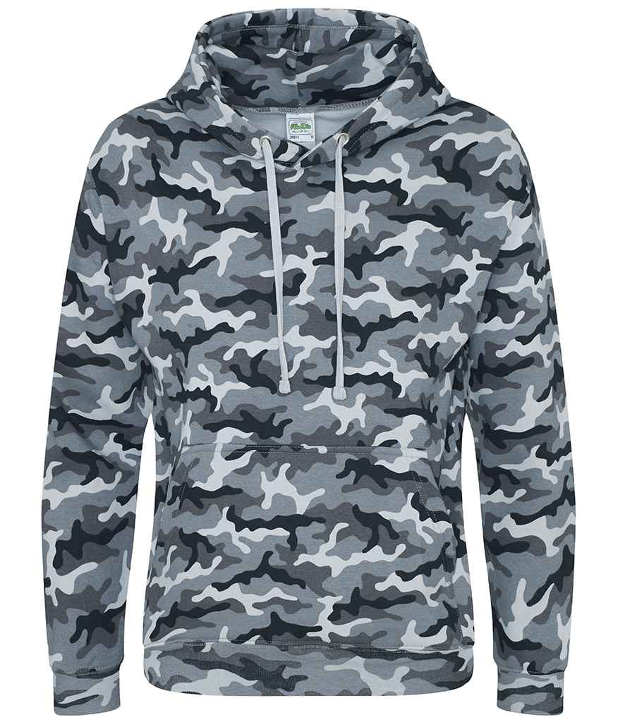 Just Hoods JH014 Camo Hoodie in Grey Camo