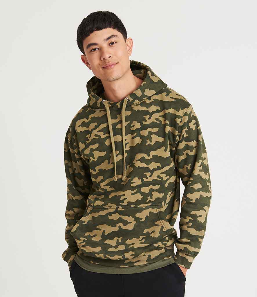 Just Hoods JH014 Camo Hoodie in Green Camo