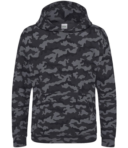 Just Hoods JH014B Kids Camo Hoodie in Black Camo