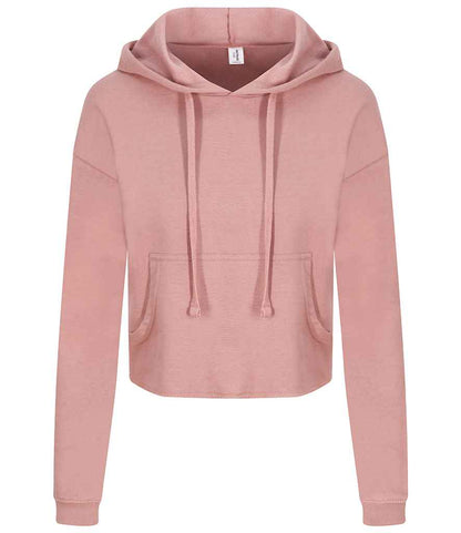 Just Hoods JH016 Ladies Cropped Hoodie in Dusty Pink