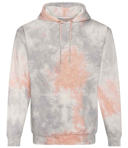 Just Hoods JH022 Tie-Dye Hoodie in Grey Pink Marble
