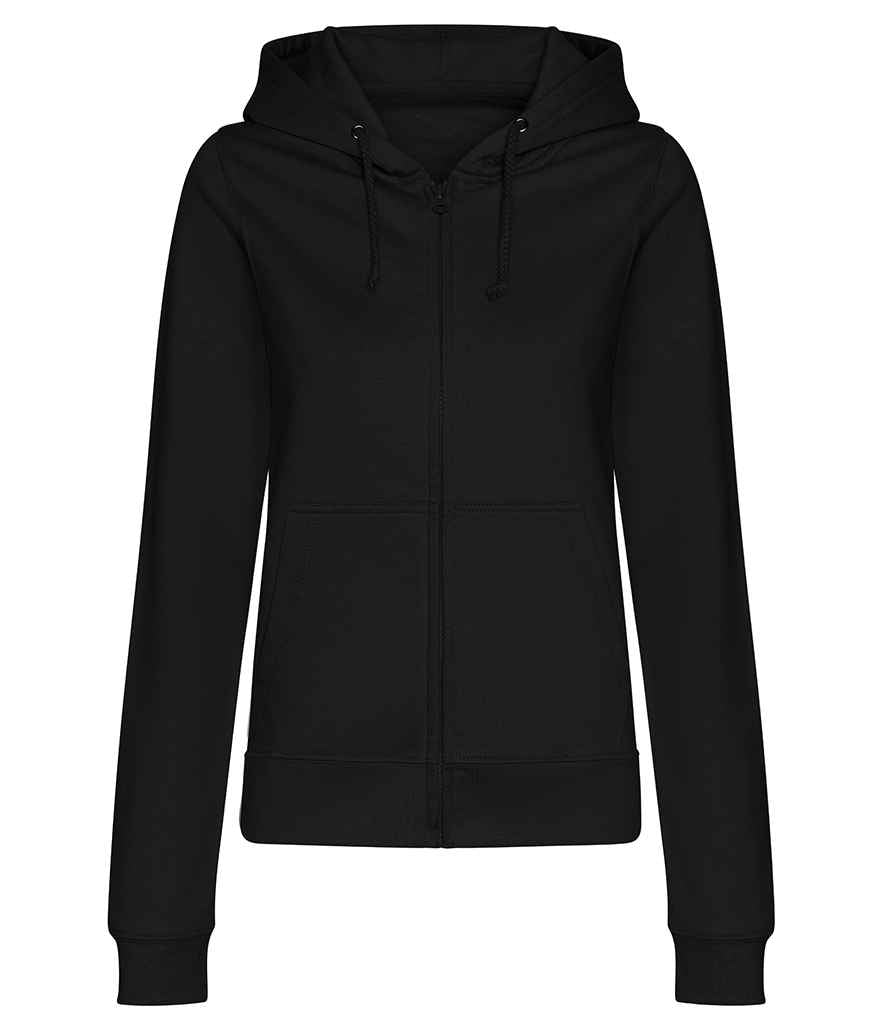 Just Hoods JH050F Ladies College Zoodie in Deep Black