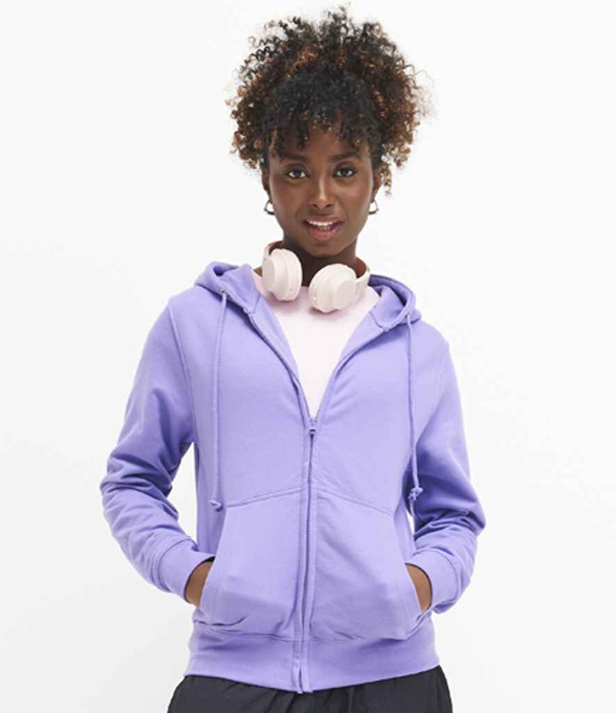 Just Hoods JH050F Ladies College Zoodie in Digital Lavender
