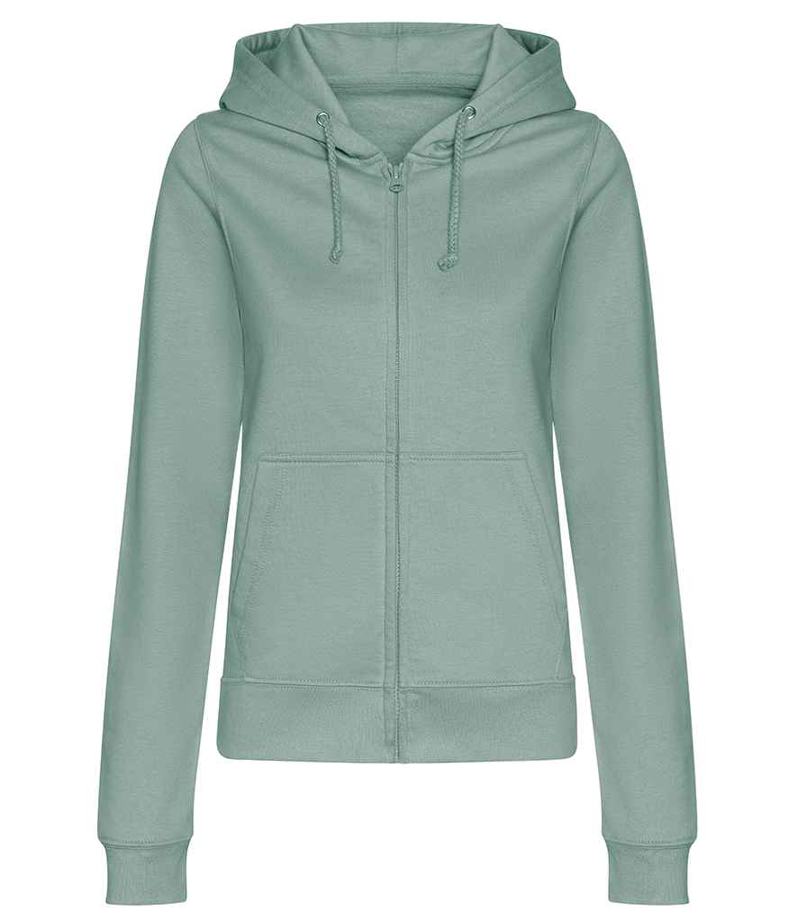 Just Hoods JH050F Ladies College Zoodie in Dusty Green