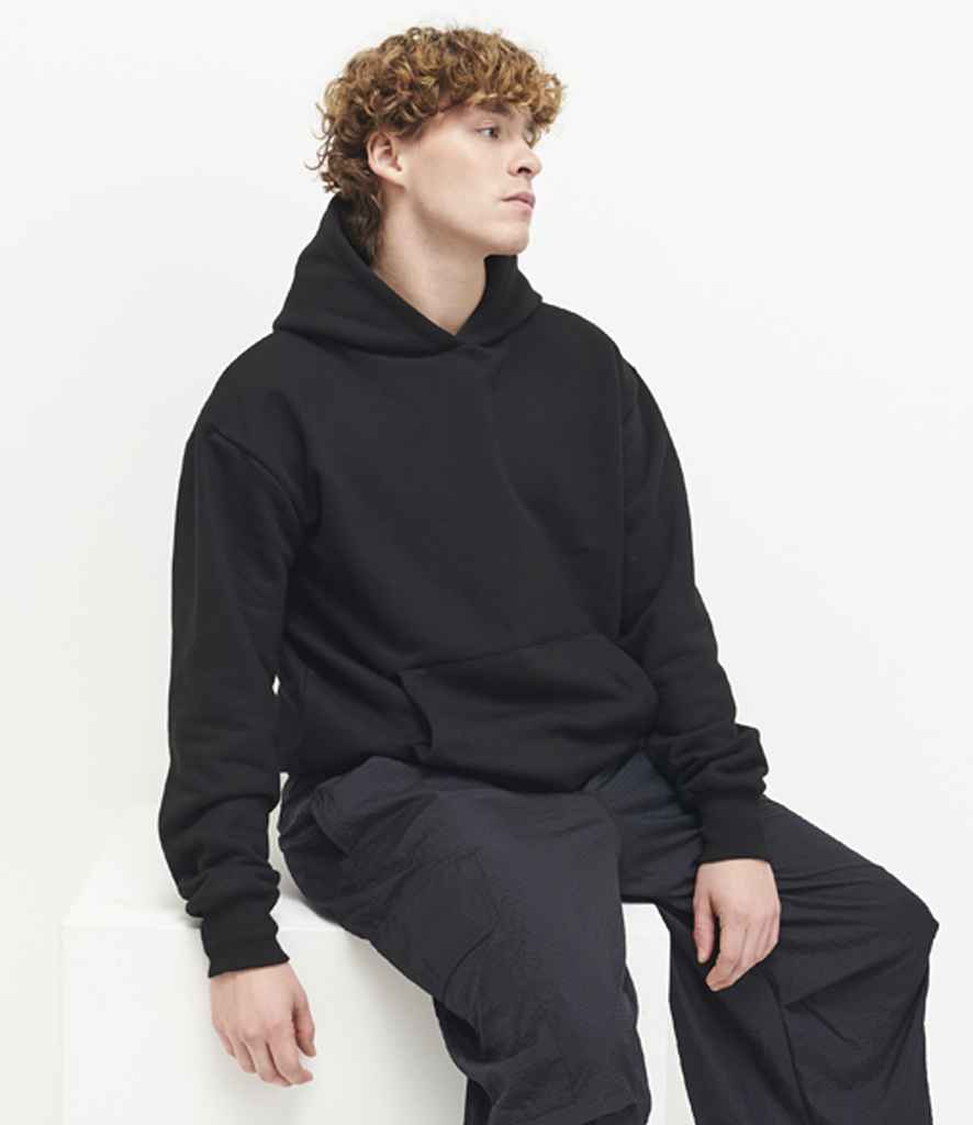 Just Hoods JH120 Signature Heavyweight Hoodie in Deep Black