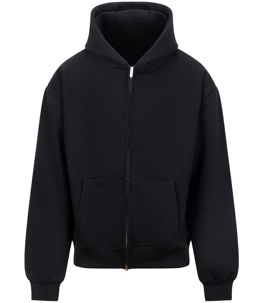 Just Hoods JH125 Signature Heavyweight Zoodie in Deep Black