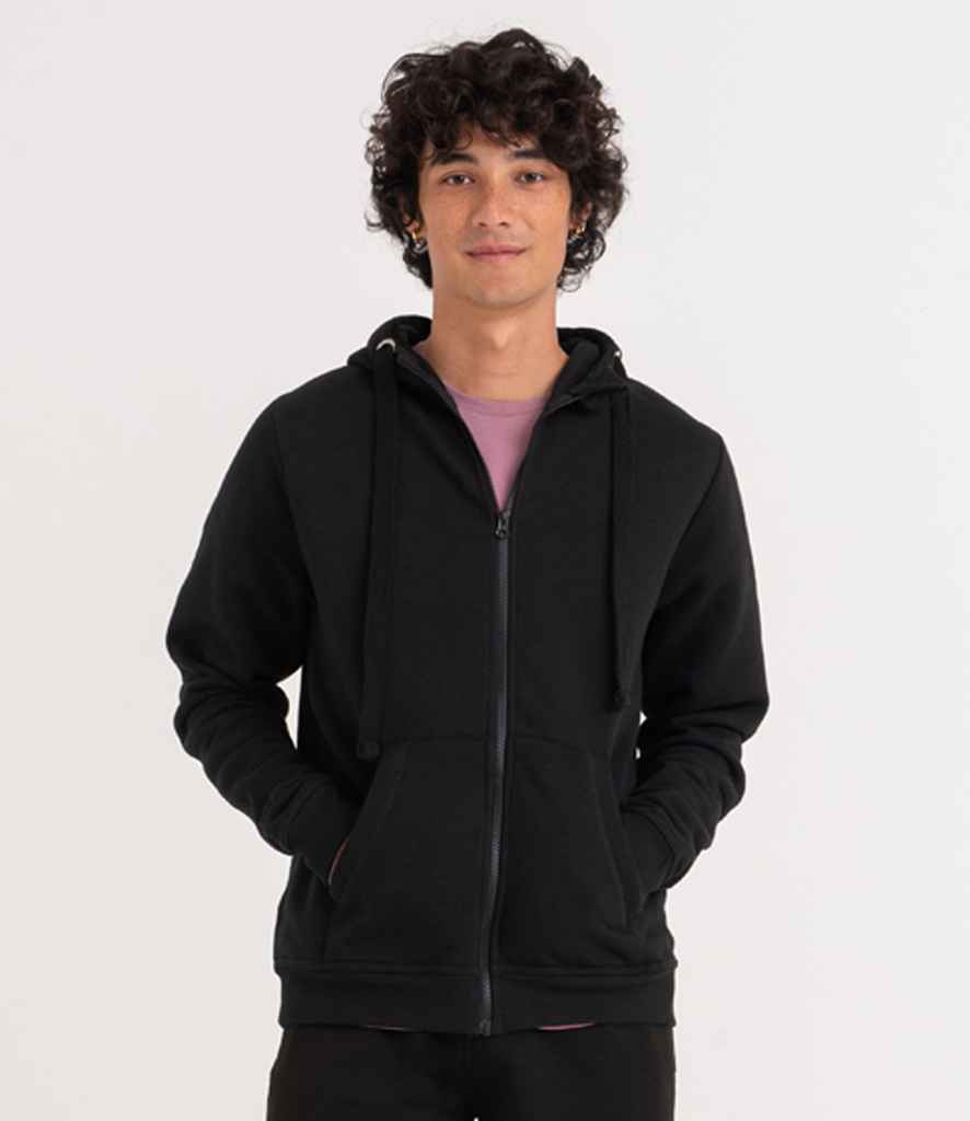 Just Hoods JH150 Graduate Heavyweight Zoodie in Jet Black