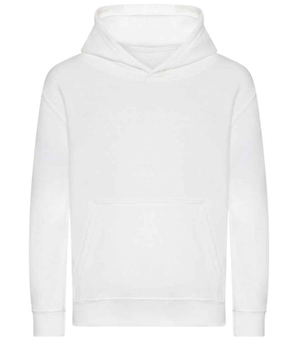 Just Hoods JH201B Kids Organic Hoodie in Arctic White