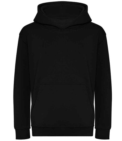 Just Hoods JH201B Kids Organic Hoodie in Deep Black