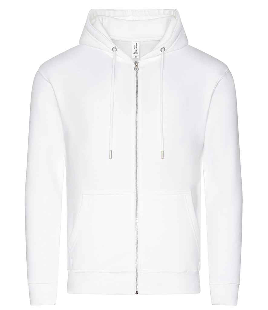 Just Hoods JH250 Organic Zoodie in Arctic White
