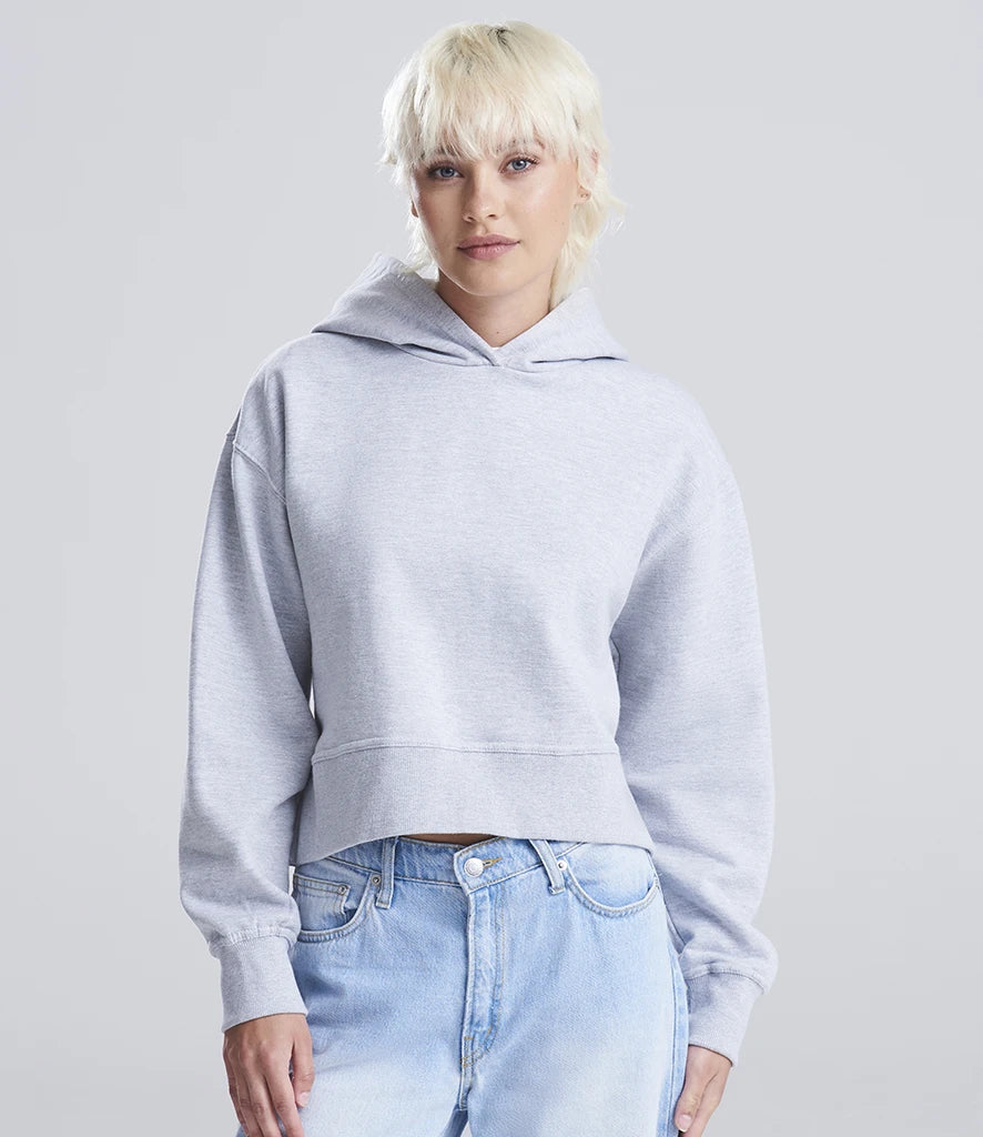 Just Hoods JH305 Ladies Relaxed Hoodie in Heather Grey