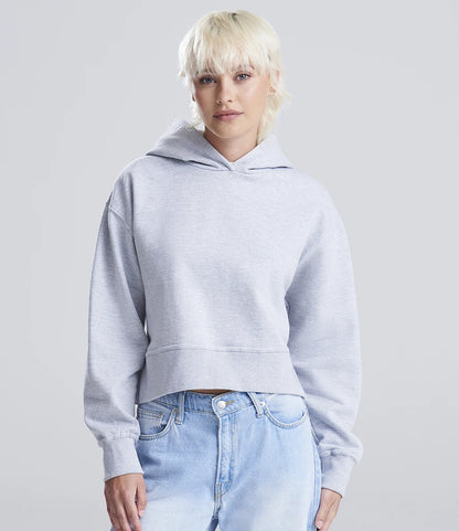 Just Hoods JH305 Ladies Relaxed Hoodie in Heather Grey