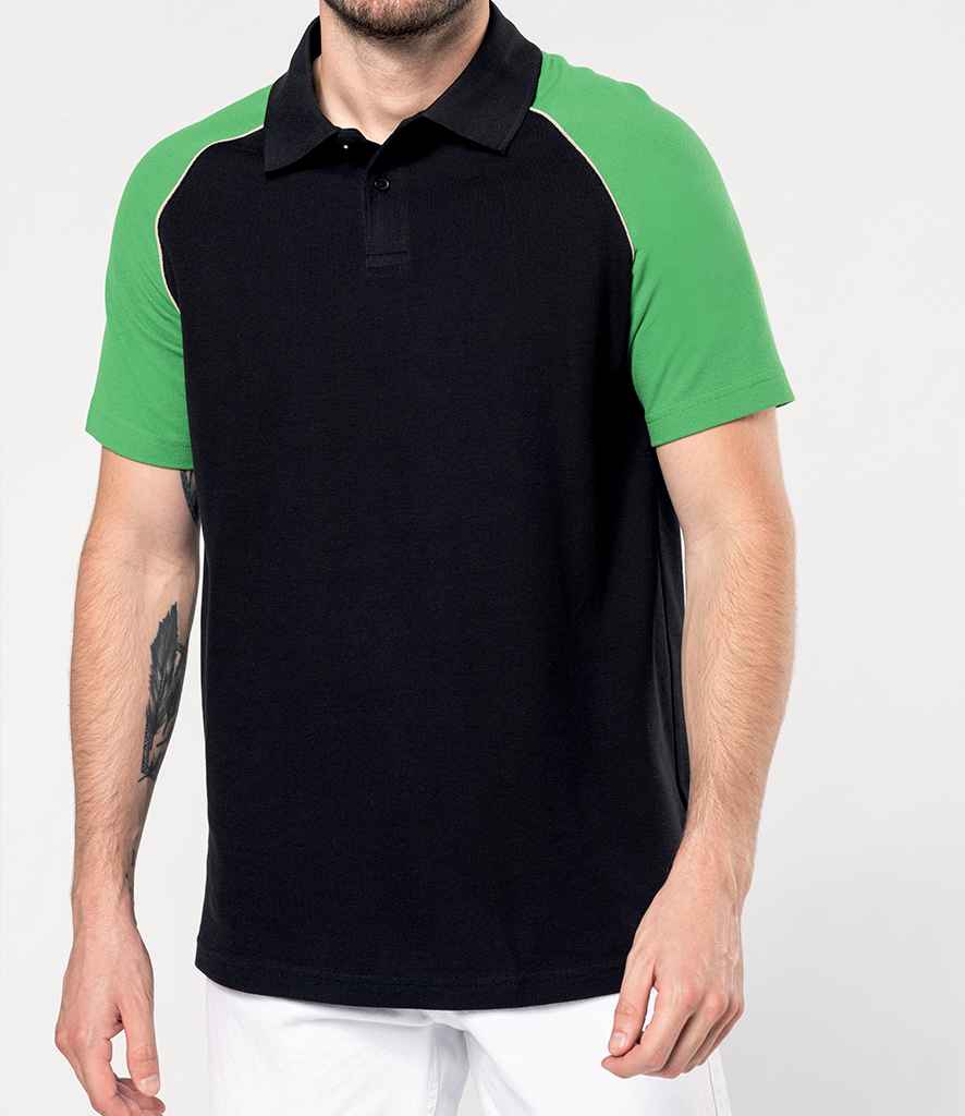 Kariban KB226 polo in Black/Green