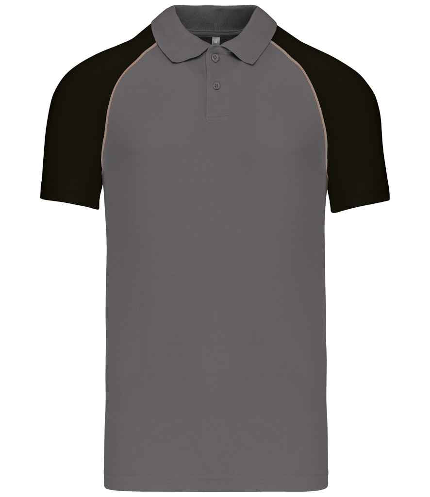 Kariban KB226 polo in Slate Grey/Black