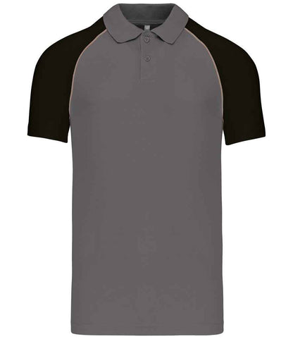 Kariban KB226 polo in Slate Grey/Black