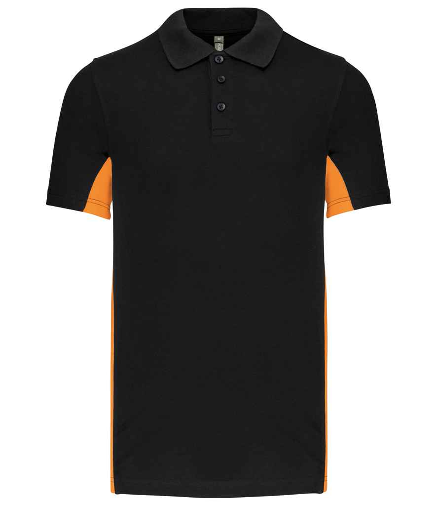 Kariban KB232 polo in Black/Orange