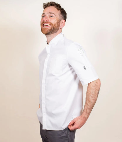 Le Chef LE004 StayCool Prep Jacket in White/Black