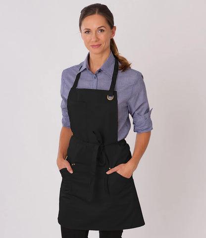 Le Chef LE100 Utility Bib Apron in Black
