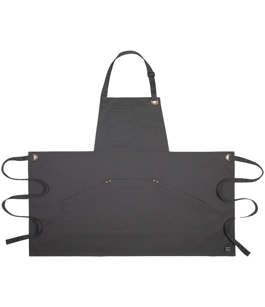 Le Chef LE100 Utility Bib Apron in Storm Grey