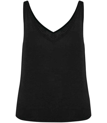 Native Spirit NS343 Ladies Linen Tank Top in Black