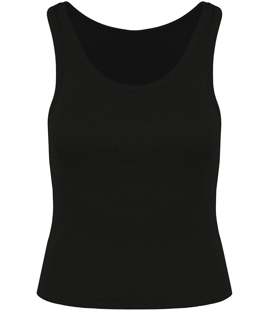 Native Spirit NS344 Ladies Ribbed Tank Top in Black